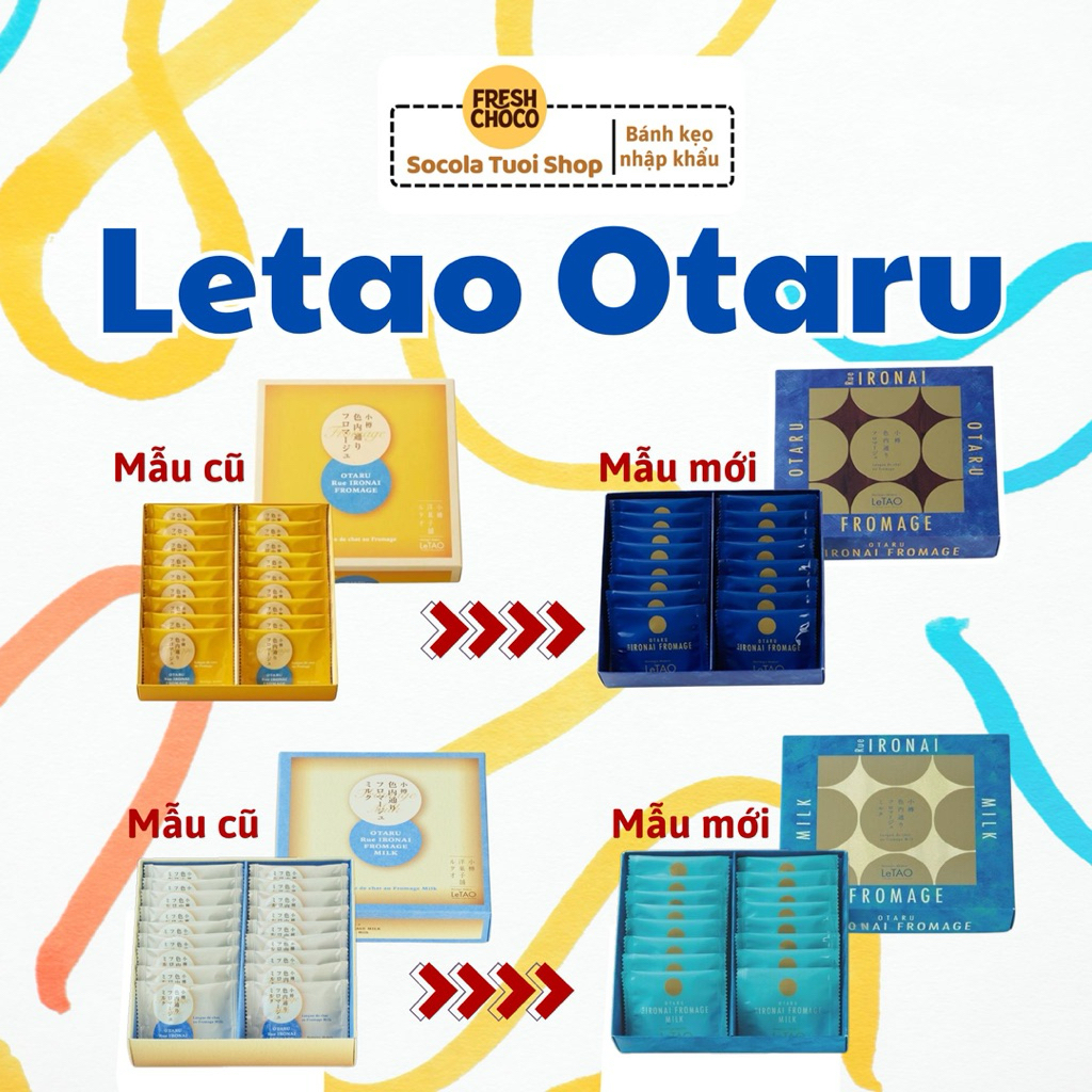 Bánh Cookies Letao OTARU Rue IRONAI FROMAGE (hộp 16bánh) - Bánh quy phô mai đồng xu Nhật Bản