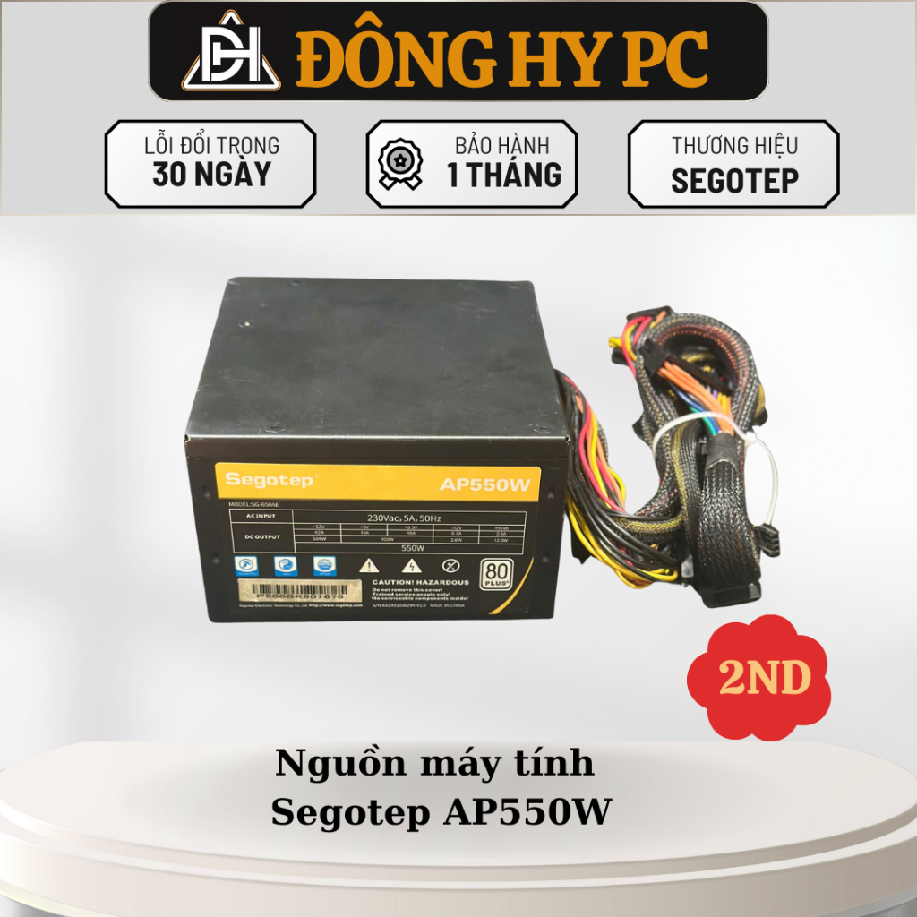 [2nd] Nguồn 550W SEGOTEP AP550 80PLUS BH 1 tháng