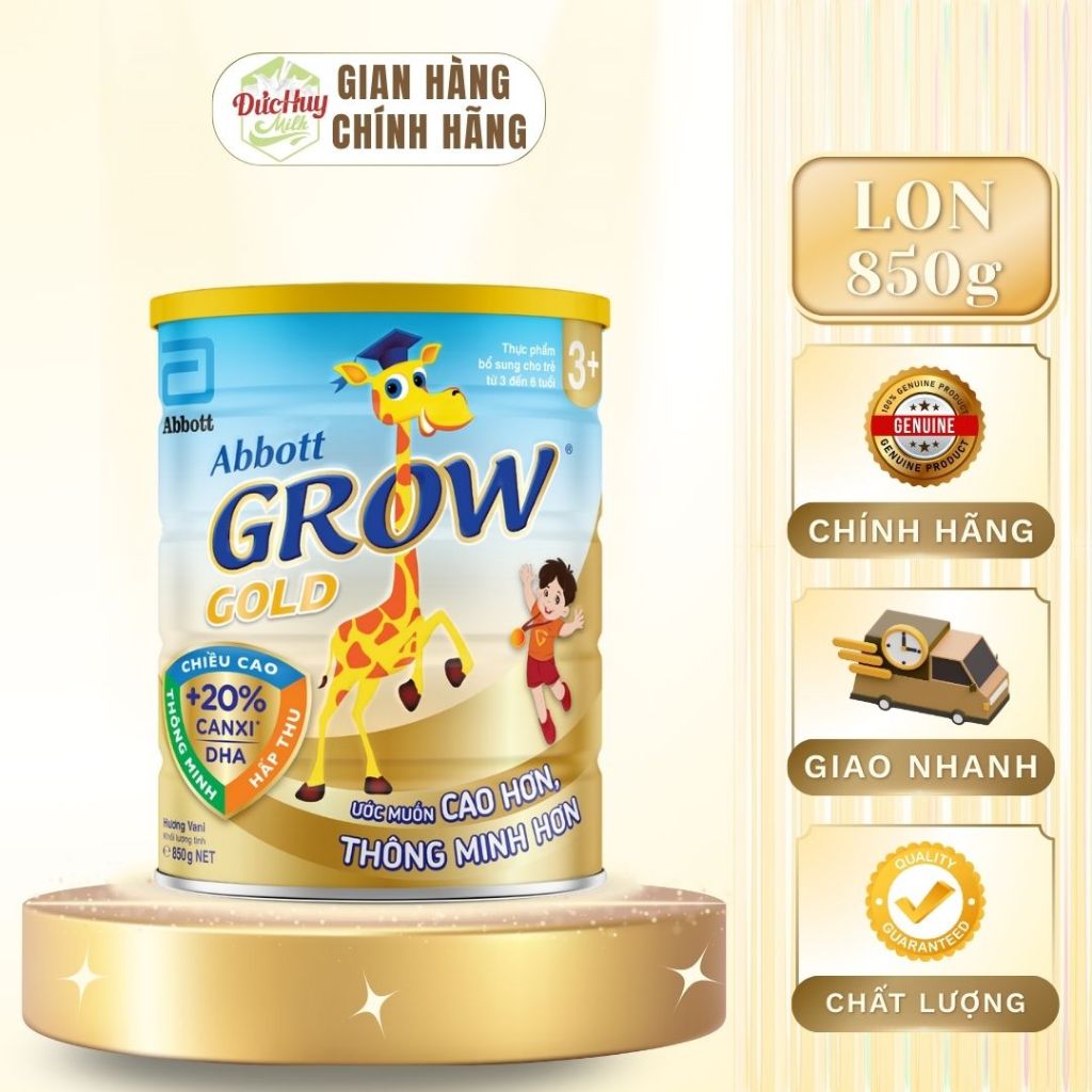 Sữa bột Abbott Grow Gold 3+ Lon 850g