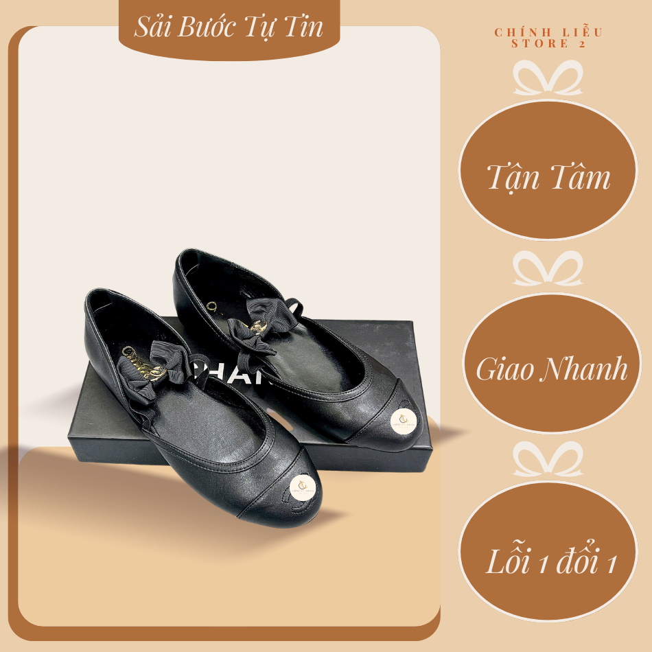GIÀY BÚP BÊ NƠ ĐEN – THANH LỊCH, ÊM CHÂN, DỄ PHỐI – CL STORE 2