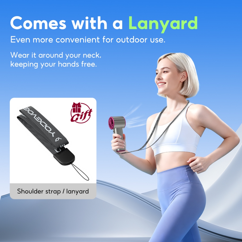 YODEVOE B01 Quạt Cầm Tay Giao Mạnh 10 m/s Điều Chỉnh 100 Cấp Độ Pin Dung Lượng Lớn Dùng 9 Giờ Thiết Kế Nhỏ Gọn Dễ Mang T | BigBuy360 - bigbuy360.vn