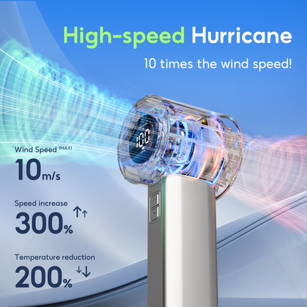 YODEVOE B01 Quạt Cầm Tay Giao Mạnh 10 m/s Điều Chỉnh 100 Cấp Độ Pin Dung Lượng Lớn Dùng 9 Giờ Thiết Kế Nhỏ Gọn Dễ Mang T | BigBuy360 - bigbuy360.vn