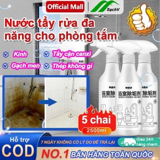  Chất tẩy rửa đa năng phòng tắm 2500ML gạch kính bồn tắm chậu rửa vòi thép không gỉ để loại bỏ vết bẩn trong nước thải 