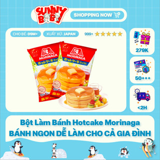 [NHẬT BẢN] Bột làm bánh Hotcake Morinaga 150g x 4 gói nhỏ