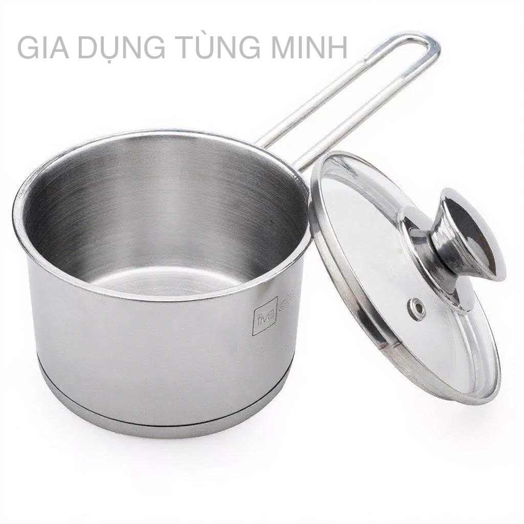 (Tặng thìa Inox) Nồi quấy bột Fivestar, nồi nấu cháo ăn dặm, quánh bột, các cỡ 12cm/14cm/16cm quánh 