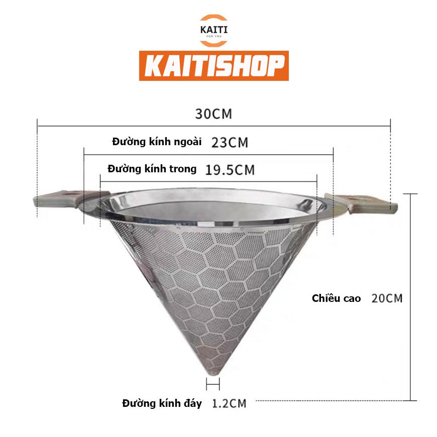 Phễu Lọc Trà Cán Inox 304 - Phễu Lọc Trà Ca 5 lít, Phễu Lọc Trà Ca 2 Lít, Phễu Lọc Trà Ca 1 Lít