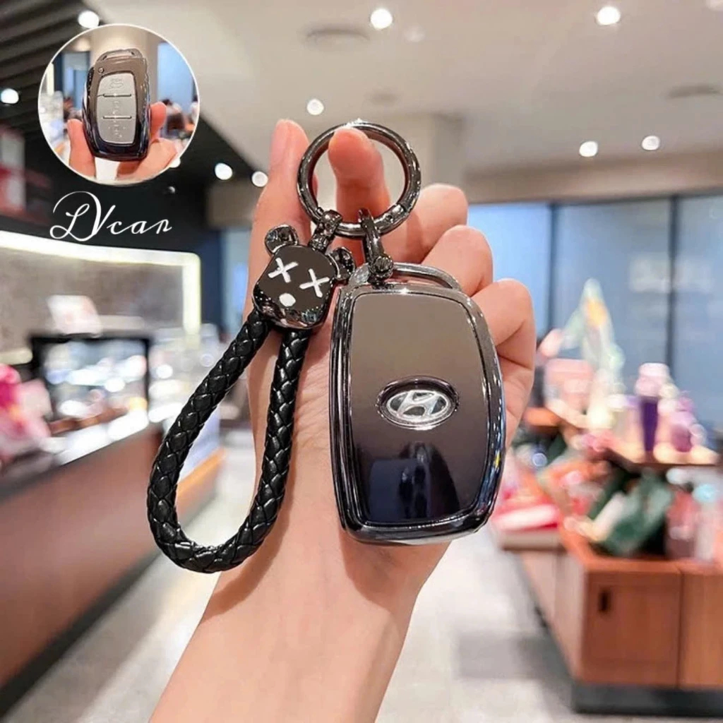 Ốp khóa xe màu OMBRE dùng cho Hyundai I10 khóa thông minh, Creta, Venue, elantra đời cũ,..Ốp tpu san