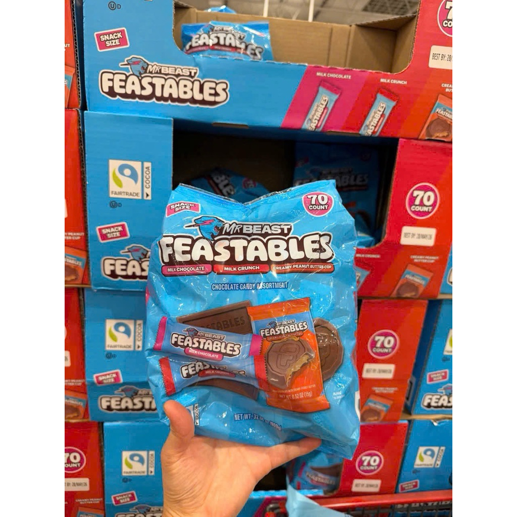 kẹo chocolate MR BEAST  FEASTABLES 909g của Mỹ