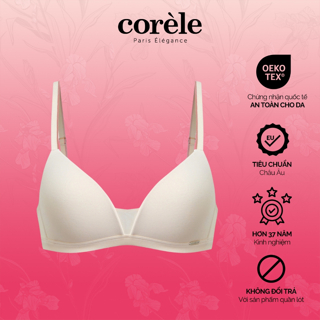 Áo lót nữ CORÈLE 50170A cup tam giác mỏng nhẹ không gọng chất vải cao cấp hơn Bamboo chuẩn OEKO-TEX