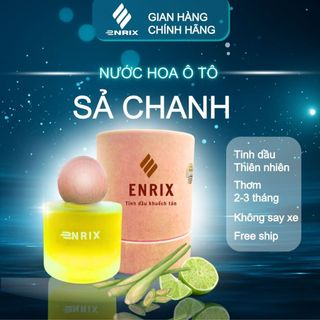  Nước hoa ô tô hương Sả chanh ENRIX khử mùi ô tô sáp thơm Tinh dầu ô tô giảm say xe thơm dịu nhẹ lọ 55ml 