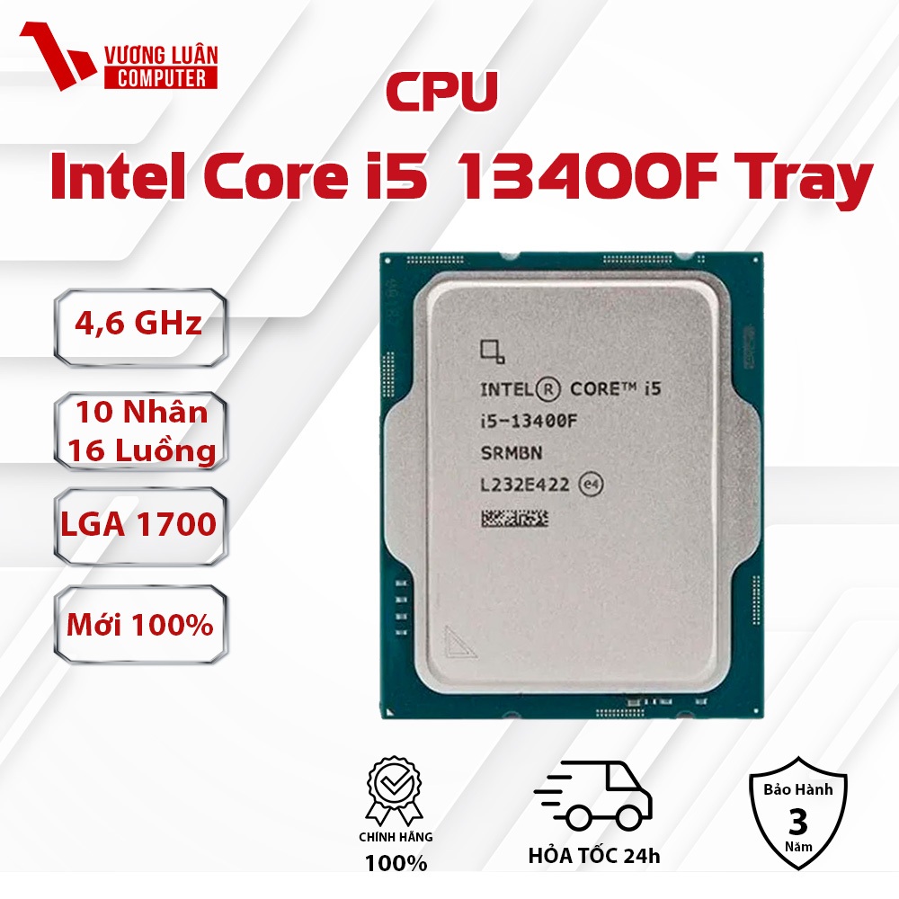 CPU Intel Core i5 13400F Bộ vi xử lý Tray- Bảo hành 36 tháng