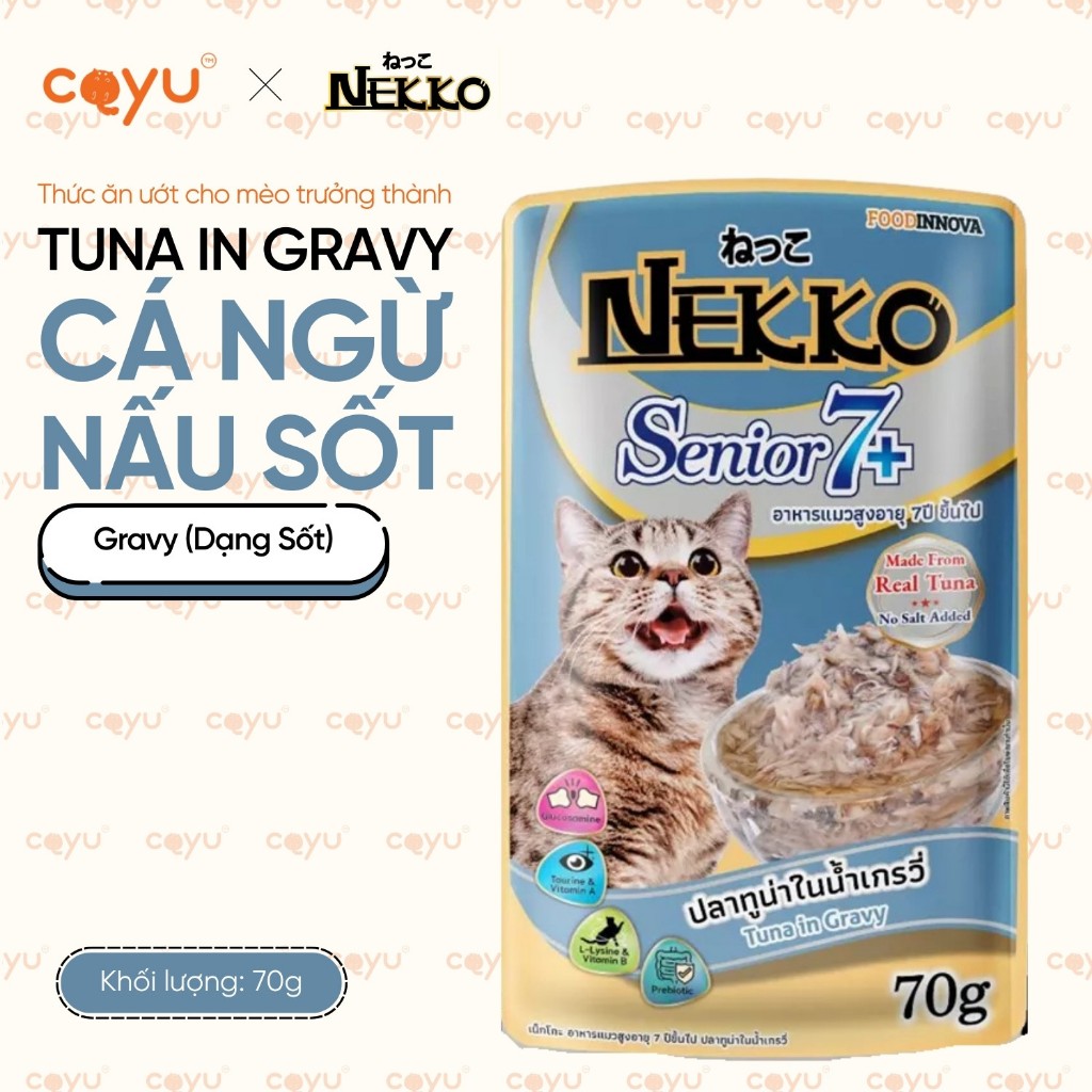 [Hoả Tốc] - Nekko Senior 70G - Pate Thức Ăn Ướt Cho Mèo - Hàng Thái Cao Cấp - Date 2027 - Coyu