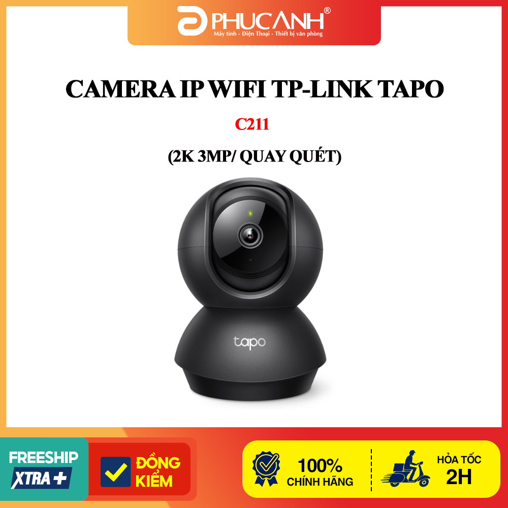 Camera ip wifi TP-Link Tapo C211 (2K 3MP/ Quay quét)