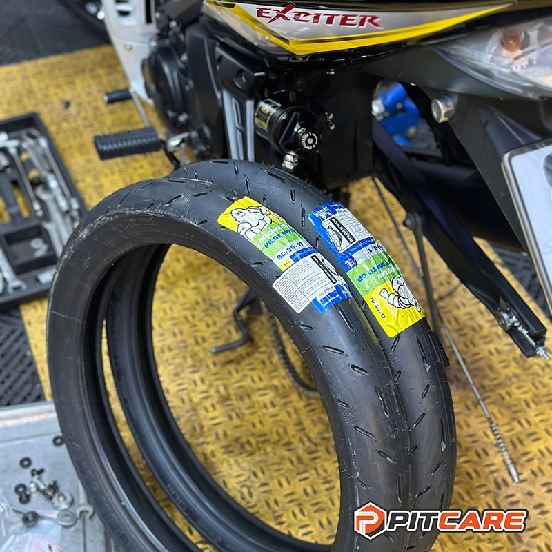 Lốp Michelin Pilot GP Cho Exciter 135 Xuống Lốp Nhỏ Trước 70/90-17 Sau 80/90-17 Cực Đẹp Và Bám Đường