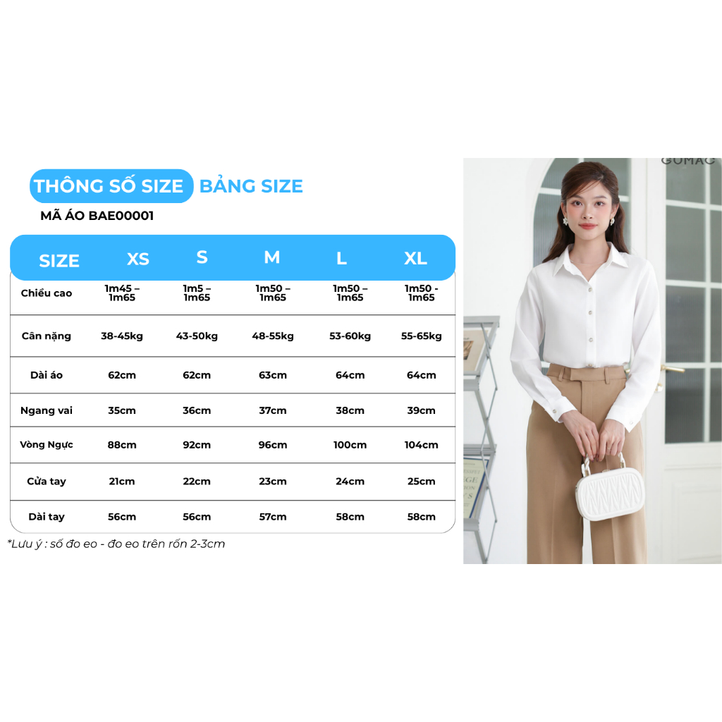 Áo Sơ Mi Nữ Tay Dài GUMAC Áo Kiểu Công Sở Lụa Mango Trơn Basic Mềm Mát Cao Cấp BAE00001 | BigBuy360 - bigbuy360.vn
