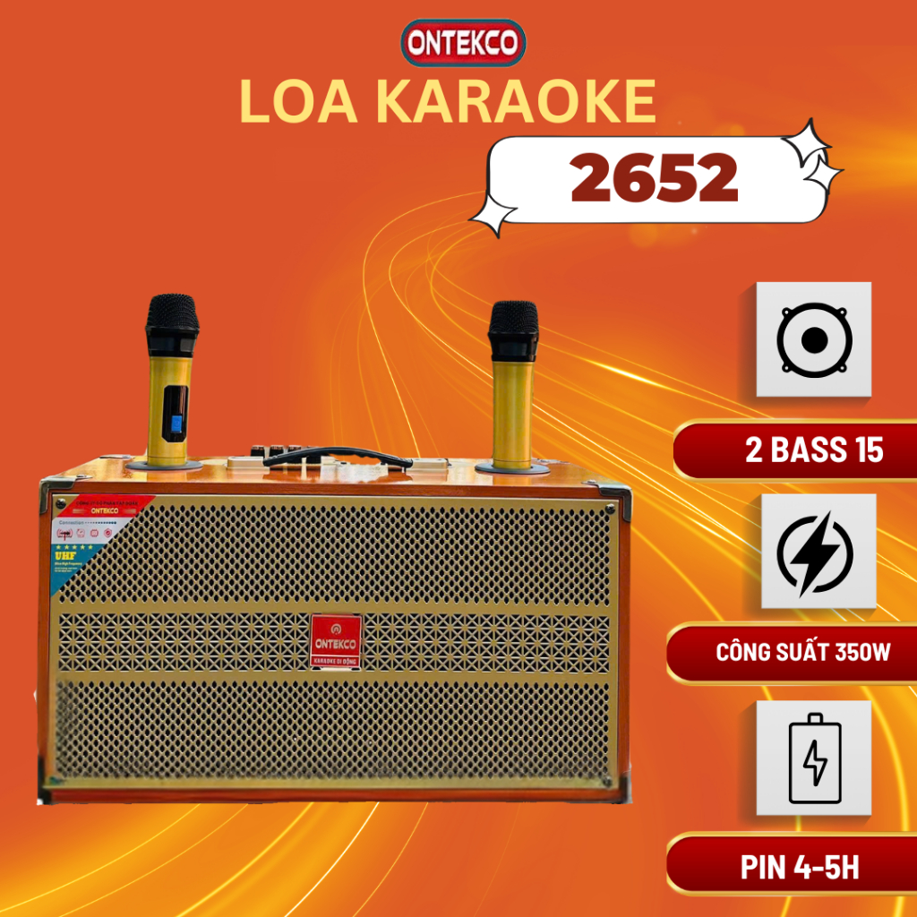 Loa karaoke bluetooth ONTEKCO 2652