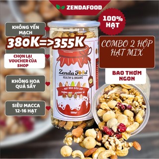  Combo 2 hộp Ngũ Cốc Vip Full Hạt- Hạt Mix Siêu Vip Zendafood -1kg 