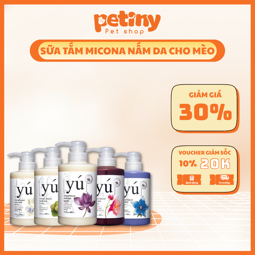 Sữa Tắm Dưỡng Lông Chó Mèo Cao Cấp YÚ Thơm Lâu Lông Mềm Mượt - Sữa Tắm Chó Mèo - Petiny Petshop