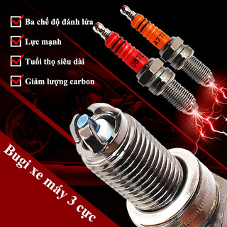 🔥Bugi đánh lửa 3 điện cực,bugi 3 cực đánh lửa hiệu suất cao A7TC D8TC dành cho xe máy xe tay ga 50cc 110cc 125cc