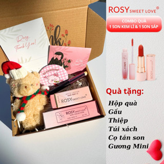    SET QUÀ GIÁNG SINH    Combo son sáp lì và son kem lì rosy rosy sweet love lên mà chuẩn quà tặng mẹ bạn gái 