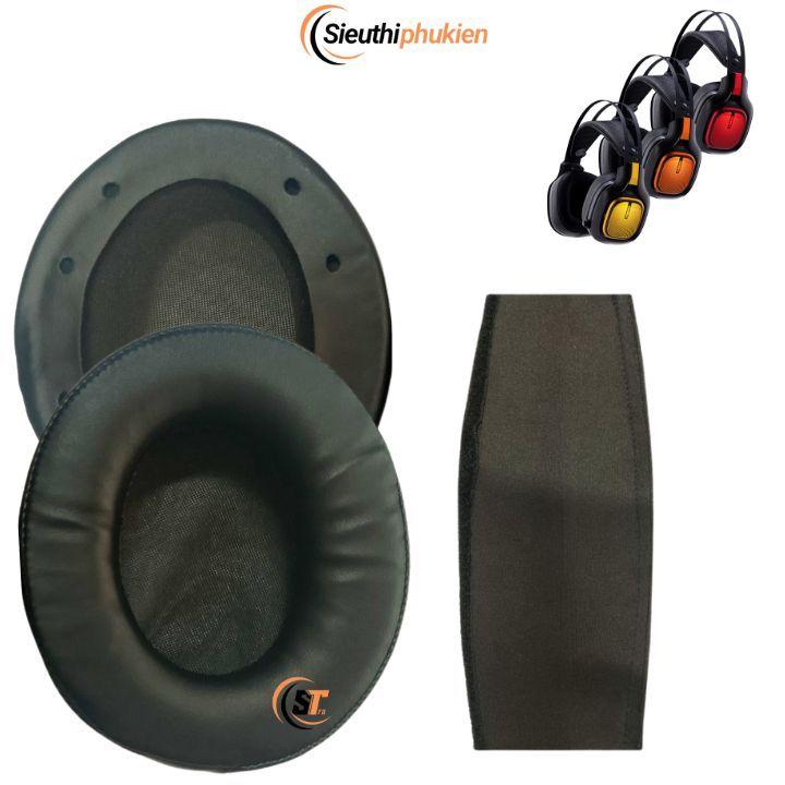 Đệm ốp tai nghe game Xiberia K18 chất liệu vải / Da 085105 , Mút tai nghe và bọc băng đo đệm đầu Xib