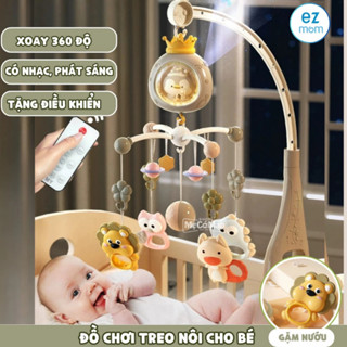  Đồ Chơi Treo Nôi Cho Bé TNBOOKS Xoay 360 Độ Kích Thích Thị Giác Có Hộp Nhạc Chế Độ Tự Tắt 