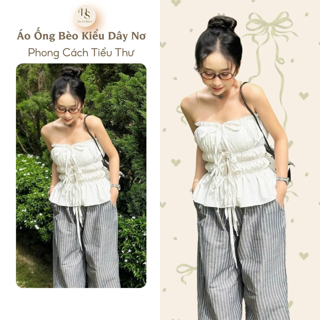 Áo Ống Bèo Kiểu Dây Nơ Phong Cách Tiểu Thư Na Store's - P220