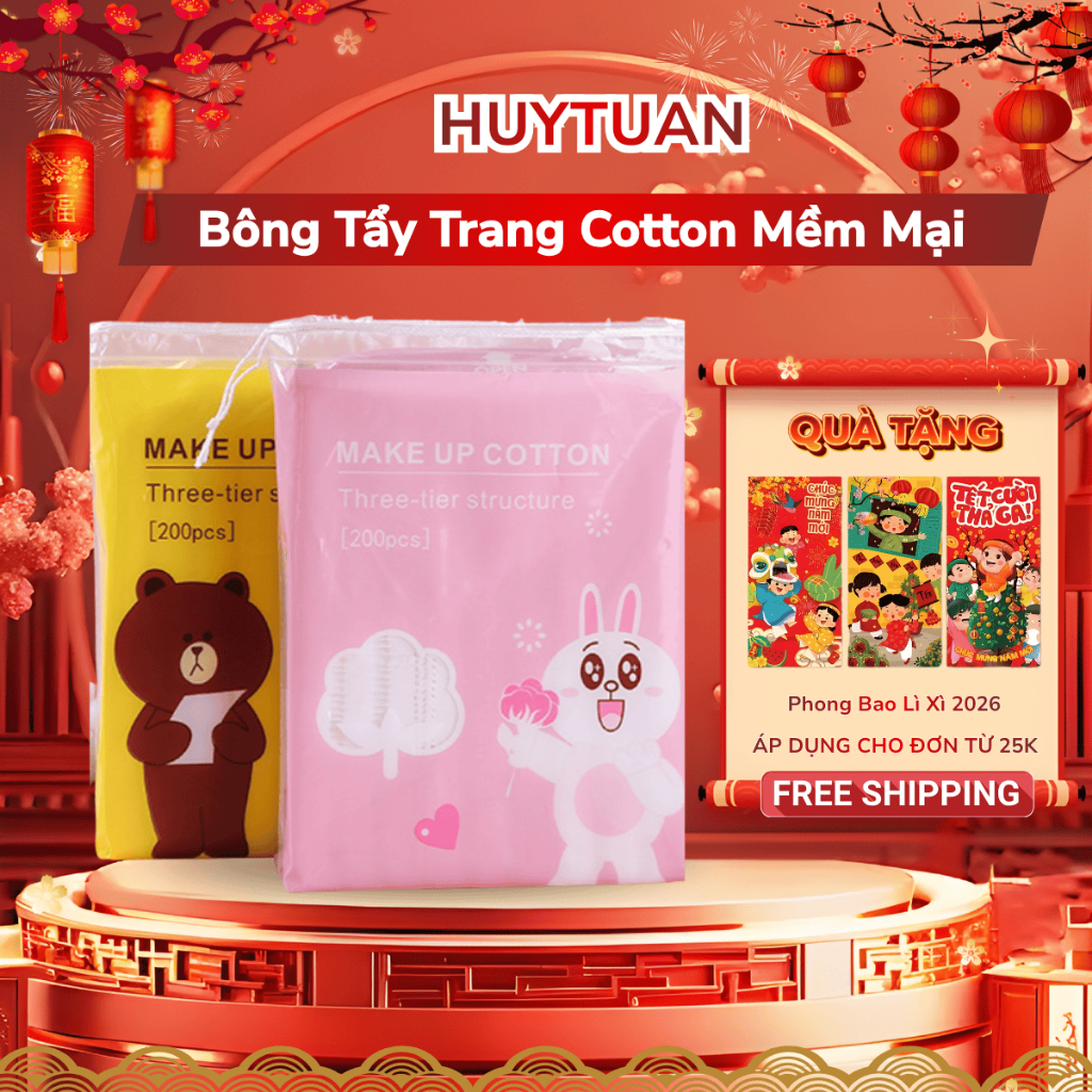 Bông tẩy trang YL 200 miếng