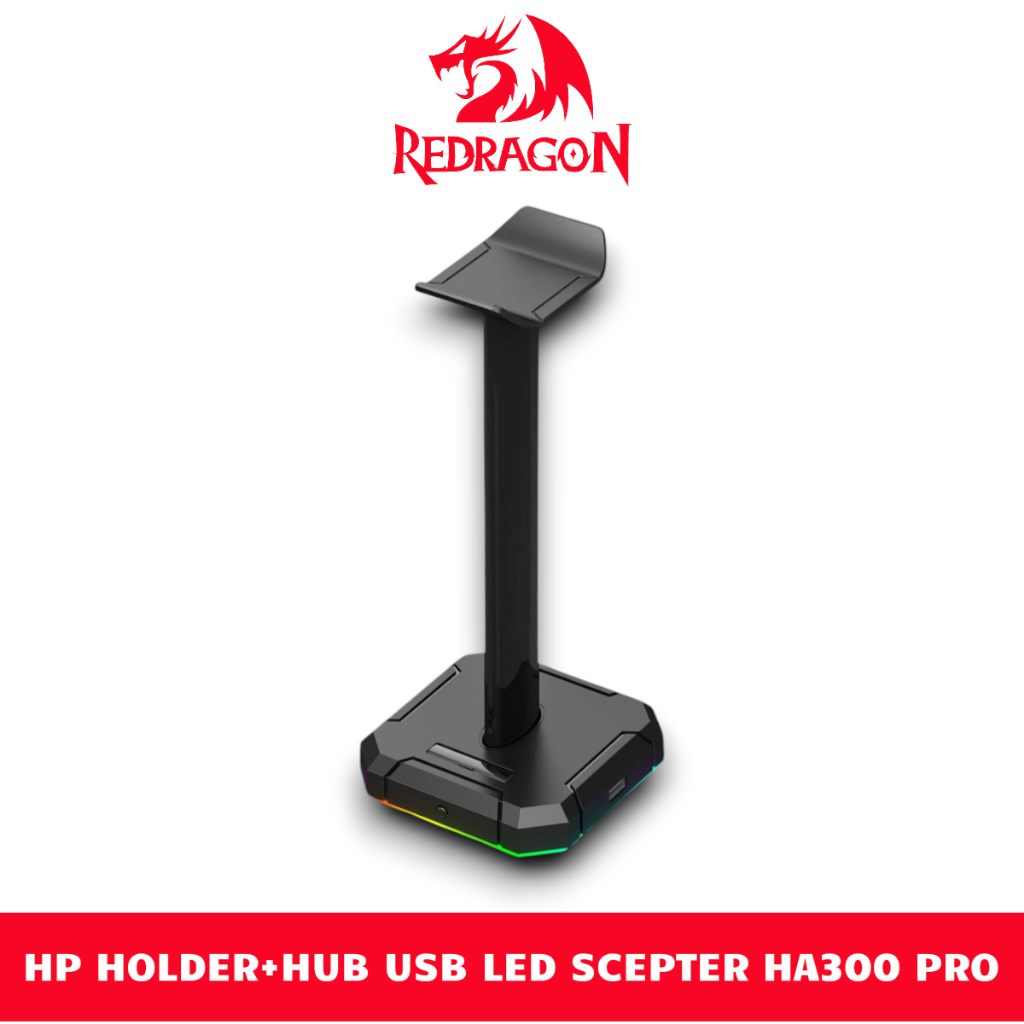 Giá Đỡ Treo Tai Nghe Tích Hợp Hub Chia Tín Hiệu 4 Cổng USB REDRAGON SCEPTER HA300 PRO LED