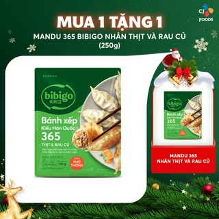   Mua 1 tặng 1  Bánh xếp Mandu BiBiGo 365 Thịt & Rau củ  Gói: 250g  