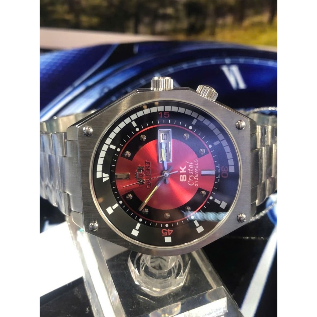 Đồng Hồ nam 0rient Sk lửa Máy pin quân đôi thương hiệu nhật dây thép không rỉ
