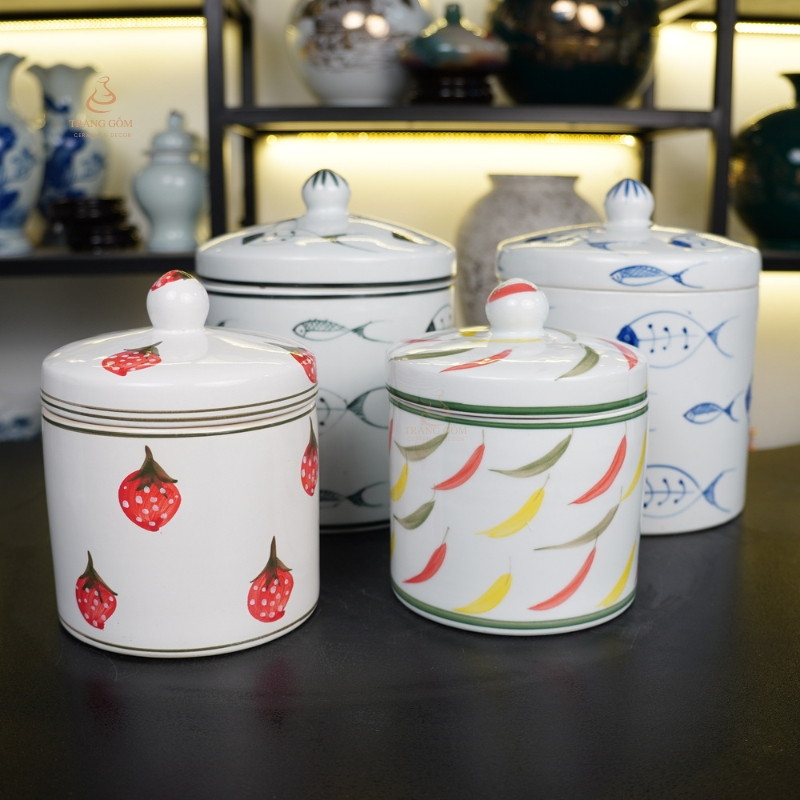  Hũ muối dưa cà vại dưa gốm sứ Bát Tràng,hủ đựng mỡ đựng mẻ rất tiện lợi và an toàn sức khoẻ 