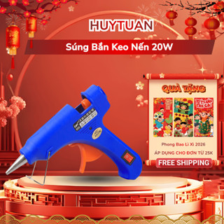  Combo súng bắn keo tặng kèm 10 keo nến tiện lợi Súng bắn keo 20W làm đồ thủ công kem nhung làm tháp bánh kẹo tết 