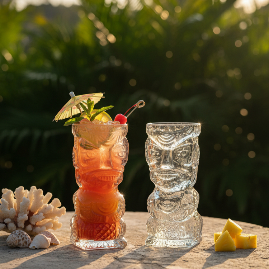 Ly Thủy Tinh Tiki - Stacked Totem | 250ml | [LYNOIR_LY094]