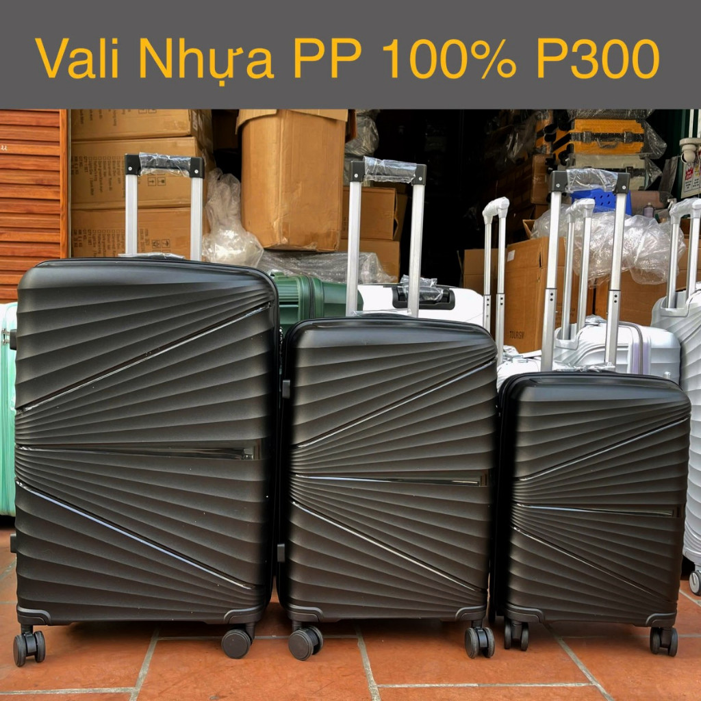 Vali kéo du lịch nhựa PP cao cấp P300 siêu bền chống bể vỡ