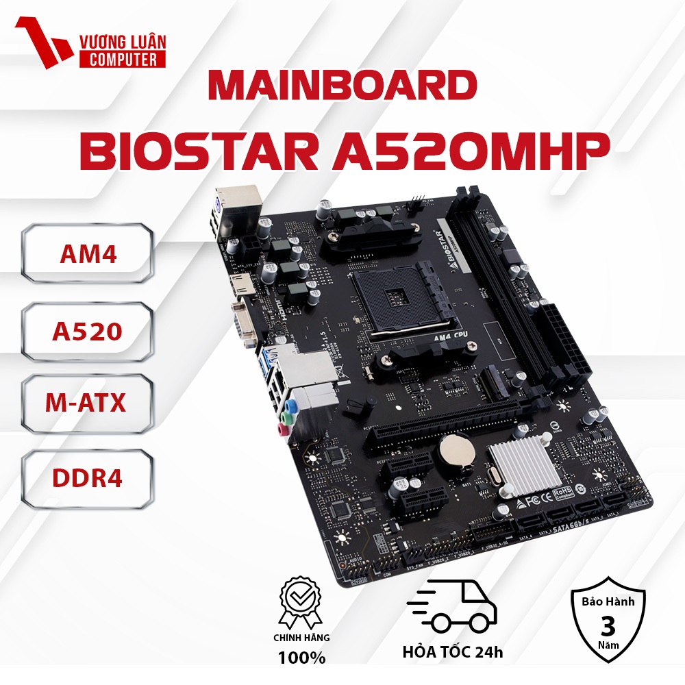 Main BIOSTAR A520MHP DDR4 Bo mạch chủ AM4