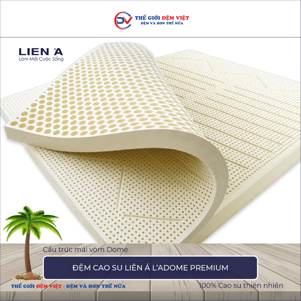 [FREE SHIP ĐIỀU KIỆN] ĐỆM CAO SU LIÊN Á L'ADOME PREMIUM, Dày 15cm - 100% CAO SU THIÊN NHIÊN - HÀNG CHÍNH HÃNG | BigBuy360 - bigbuy360.vn