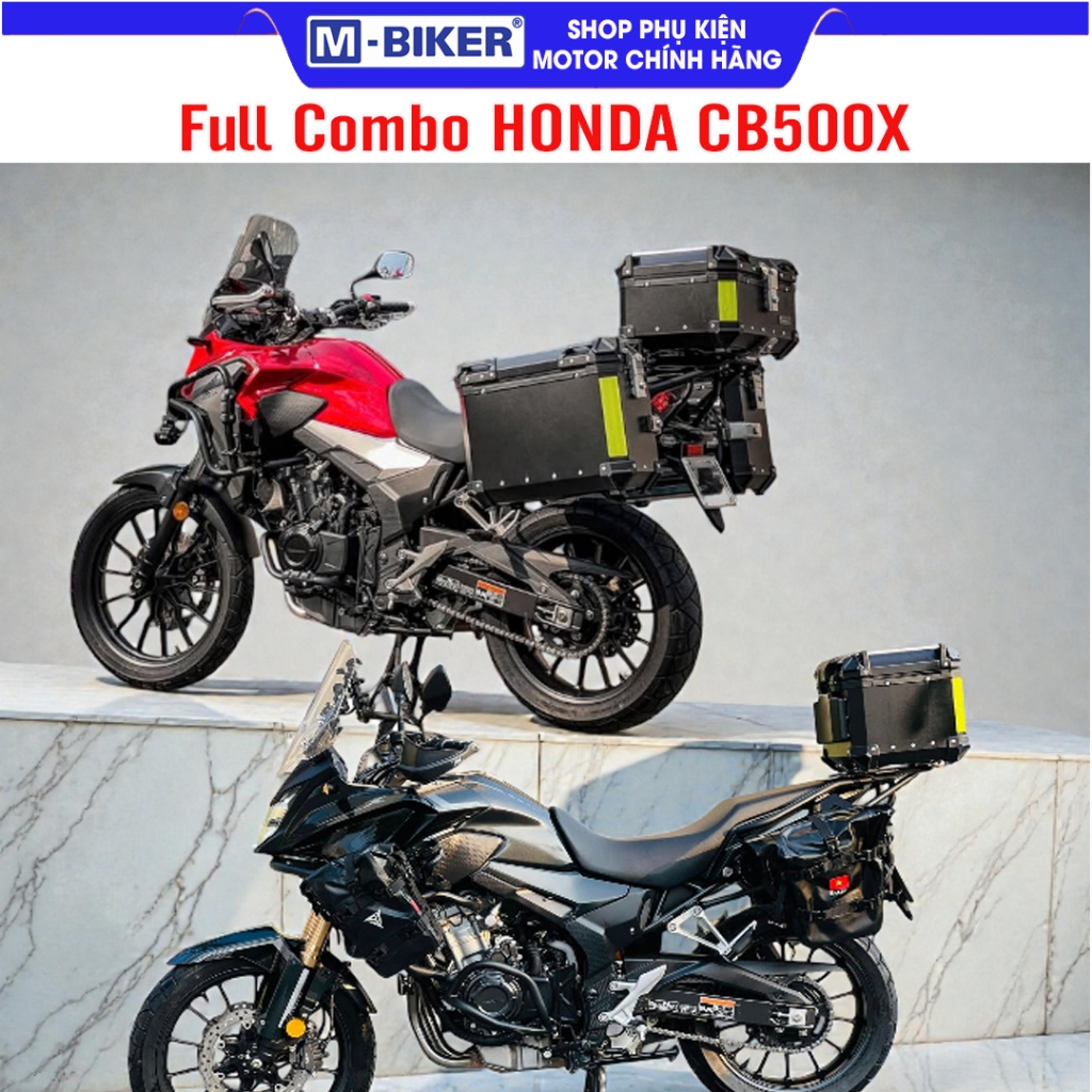 Full Combo CB500X Combo Baga Khung Thùng CB500X, Chống Đổ CB500X, Chân Chống Đứng, Ốp Gầm CB500X