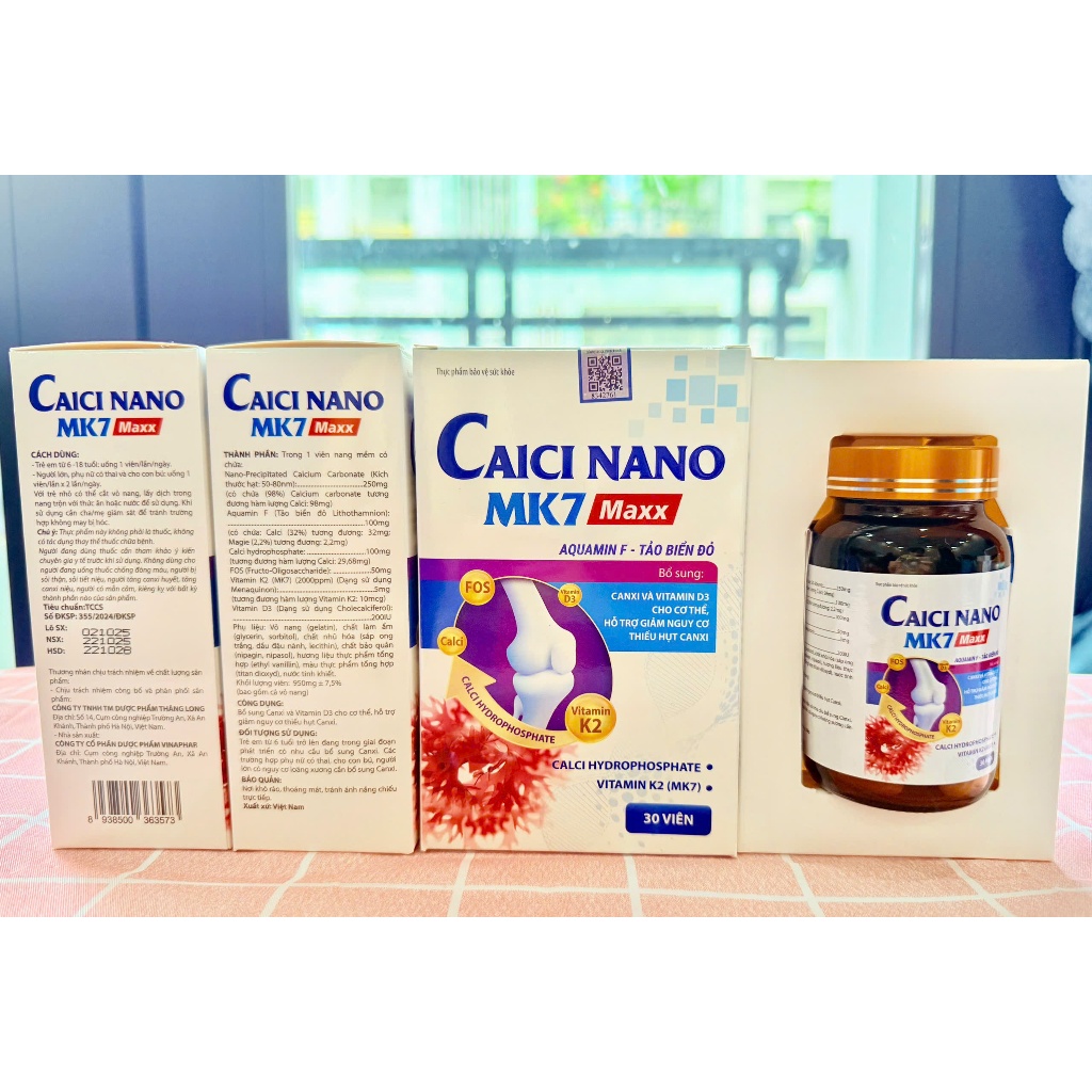 CALCI NANO MK7 MAXX - Bổ sung Canxi và Vitamin D3 cho cơ thể