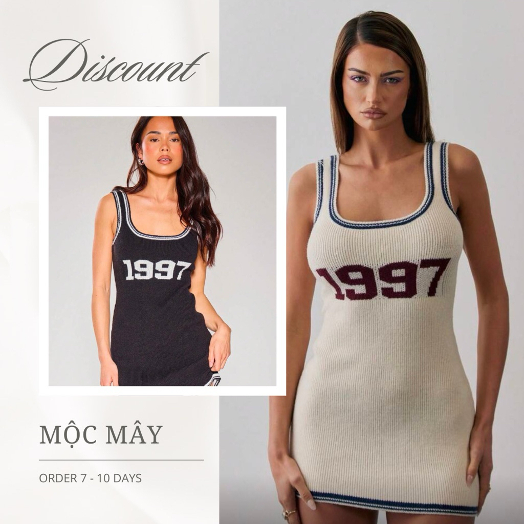 Váy body hai dây dệt len 1997 | Bigsize Order XS–XL