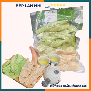  Mứt dừa  dẻo ít ngọt thái miếng 500gr - mứt dừa dẻo kem tươi gói 250gr 