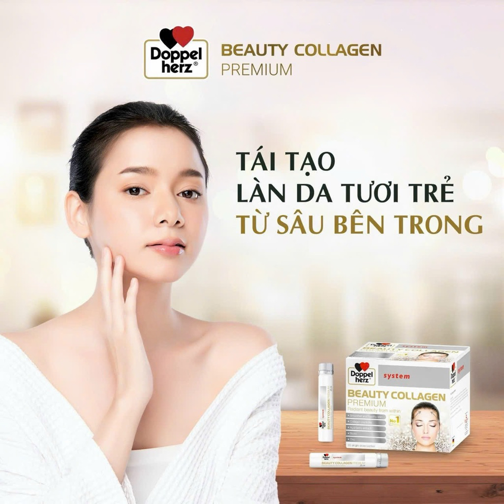 Collagen thuỷ phân chống lão hóa, đẹp da Doppelherz Beauty Collagen (Hộp 30 ống) T8.2026