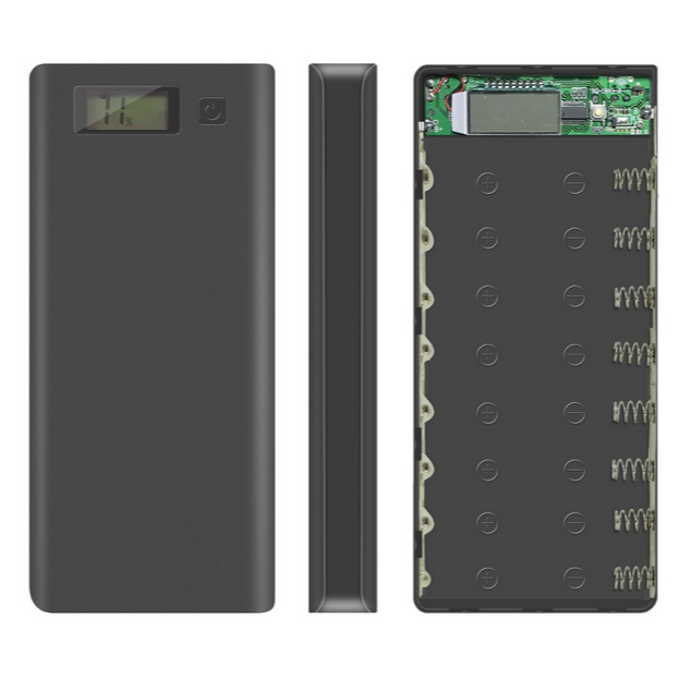Box sạc dự phòng 8-4 cell dùng pin 18650 21700 tích hợp đủ cáp sạc mạch sạc pin