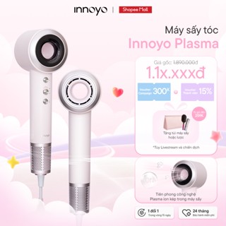  Máy sấy tóc Innoyo Plasma - Công nghệ Plasma ion kép sấy nhanh trong 3 phút - Bảo hành 24 tháng - Tặng đầu sấy 