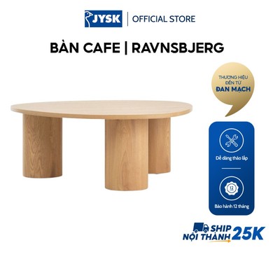 Bàn cafe | JYSK RAVNSBJERG | gỗ công nghiệp | màu tự nhiên | R90xS90xC35cm