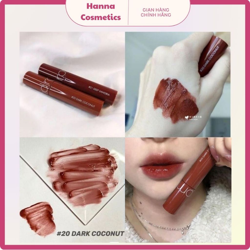 Son romand lasting Juicy tint màu 20-cam nâu dừa