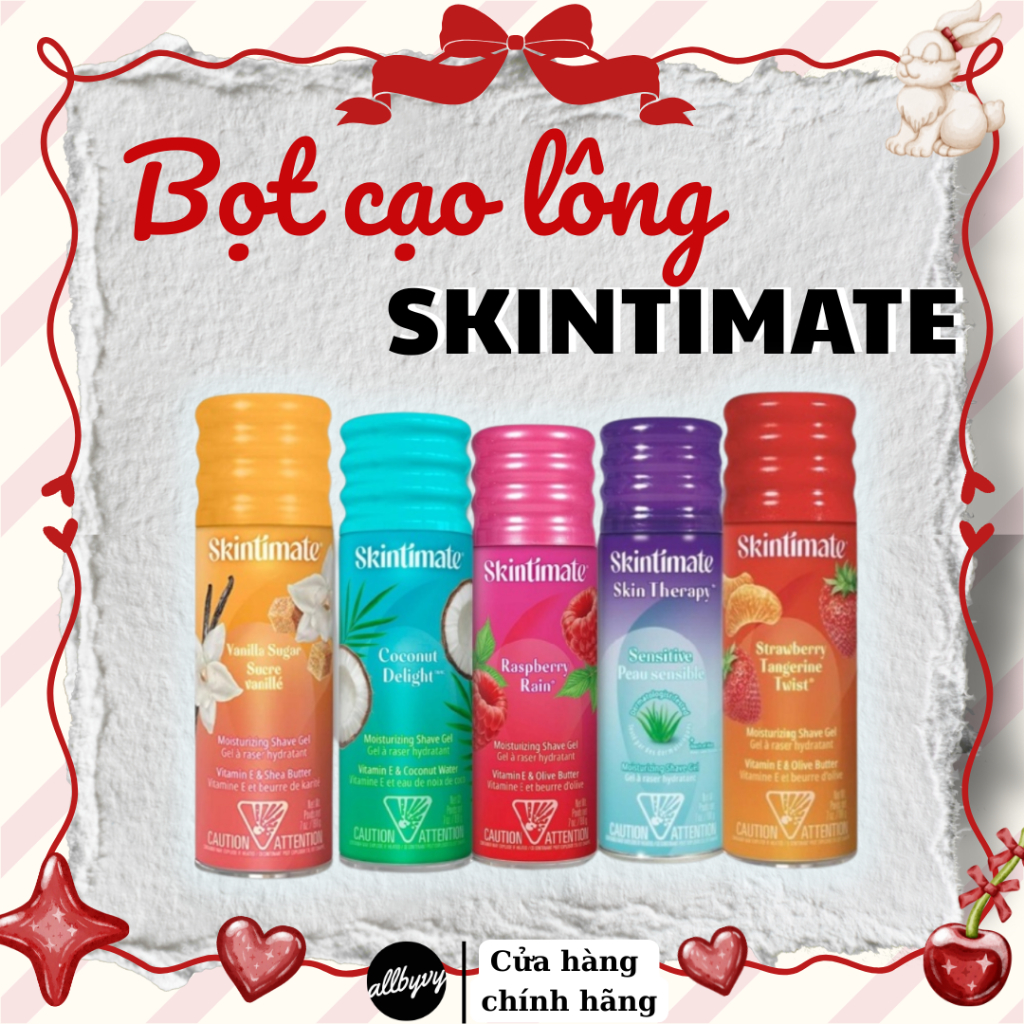 allbyvy | HỎA TỐC | BỌT CẠO LÔNG SKINTIMATE (tặng kèm dao cạo)