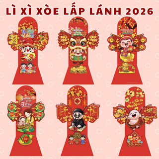  2026 Bao lì xì tết 3D Popup lấp lành Bao đỏ đám cưới hỏi cao cấp sang trọng mang may mắn Wanhy 