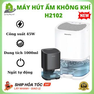 Máy Hút Ẩm Không Khí H2102 DEHUMIDIFIER Tự Động Tắt Khi Đầy, Tiếng Êm, Dung Tích 1000 ML