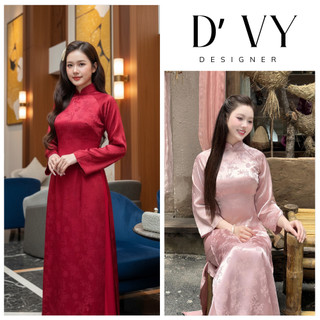  ÁO Dài Truyền Thống Ôm Eo TRÚC ANH Tay Loe Vải Gấm Áo Dài Tôn Dáng 